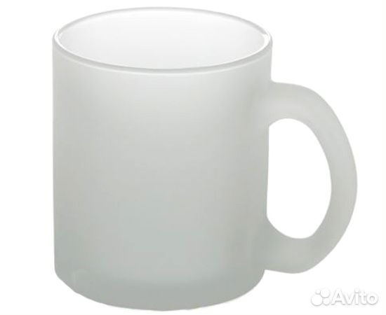 Кружка для сублимации, стеклянная матовая прямая