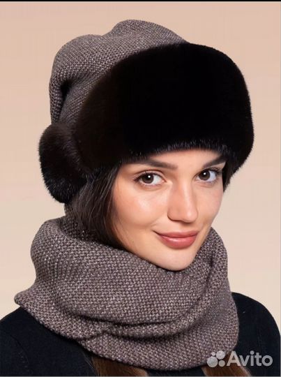 Шапка зимняя женская норка