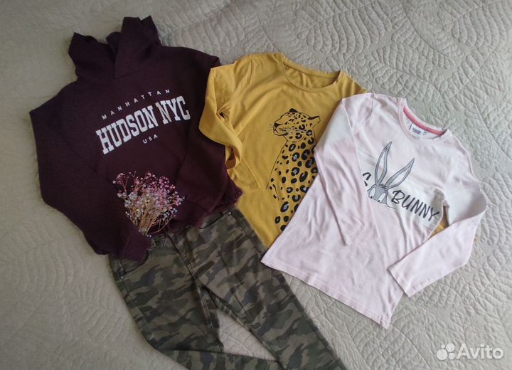Вещи для девочки 128-134 пакетом (H&M, C&A)