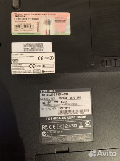 Ноутбук toshiba