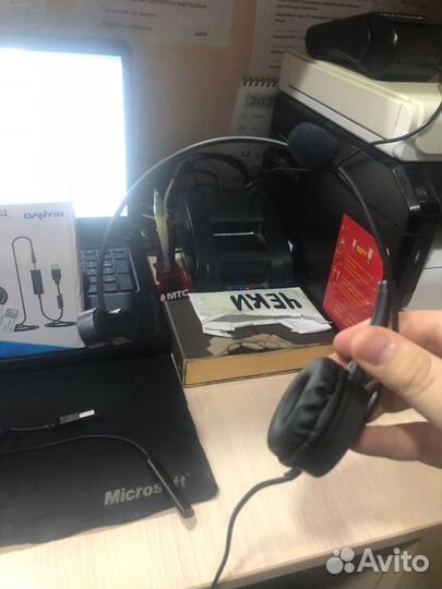 Bluetooth-гарнитура BH69 с микрофоном и шпд,3,5 м