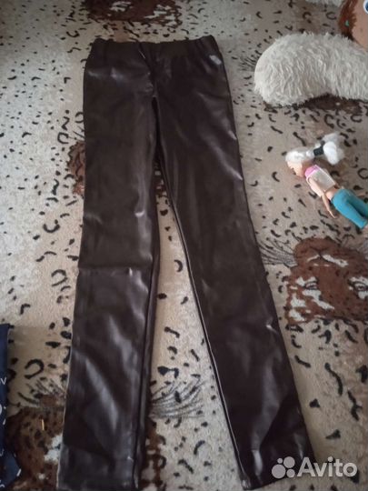 Кожаные лосины для девочки