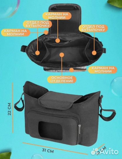 Сумка органайзер на коляску