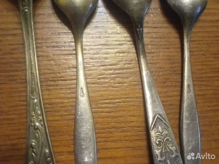 Портсигар нем, ложки мельхиор