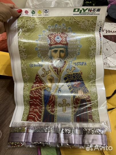 Алмазная мозаика вышивка Икона Николай Чудотворец