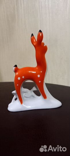 Фарфоровые статуэтки ссср.Олененок Городница