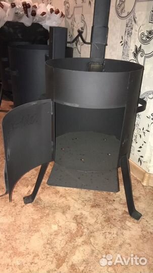 Печь для казана с трубой