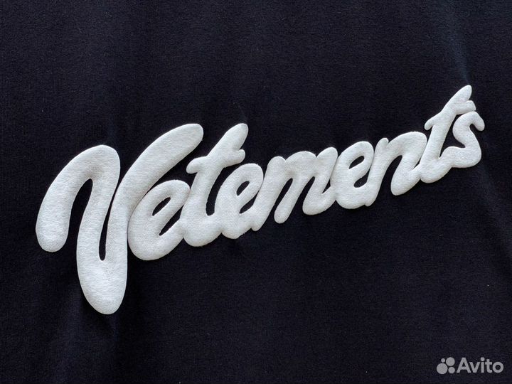 Футболка Vetements White Logo Black