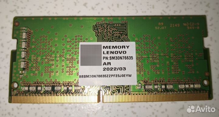 Оперативная память Samsung DDR4 4GB 3200 sodimm