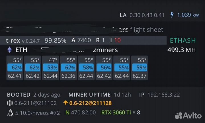 Риг на RTX 3060 ti