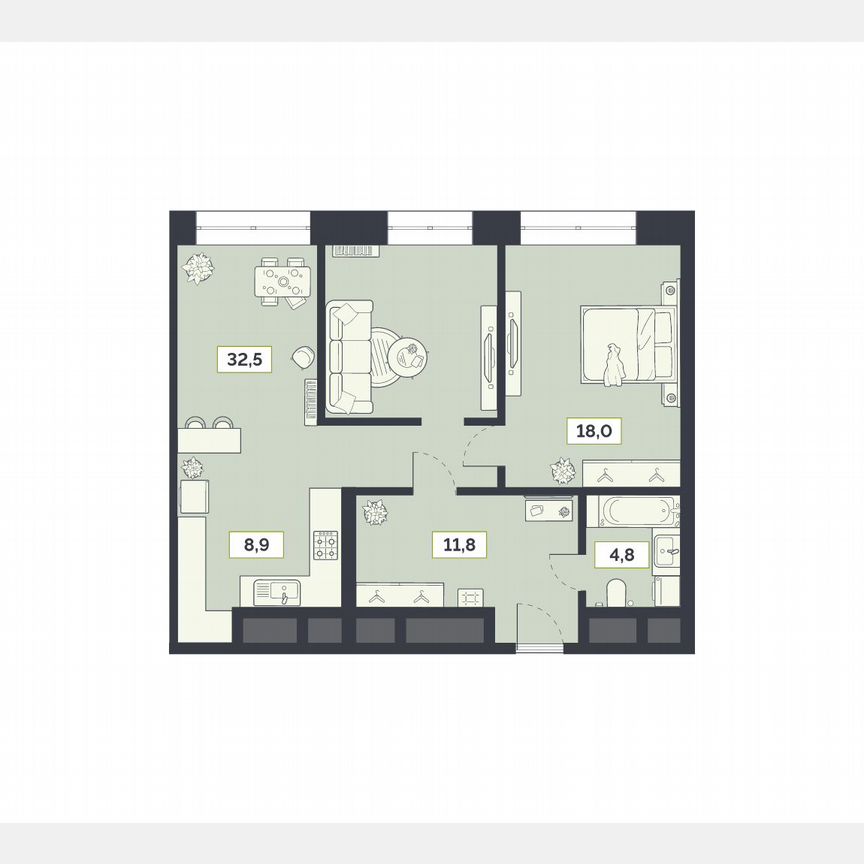 2-к. квартира, 76 м², 27/27 эт.