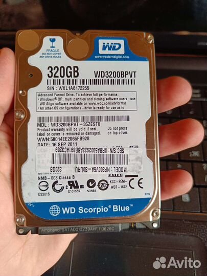 Жёсткий Диск HDD 250, 320, 500, 750 гб 2.5