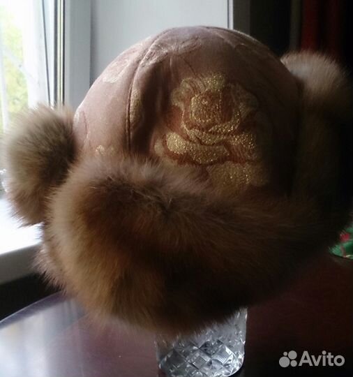 Шапочка с соболем