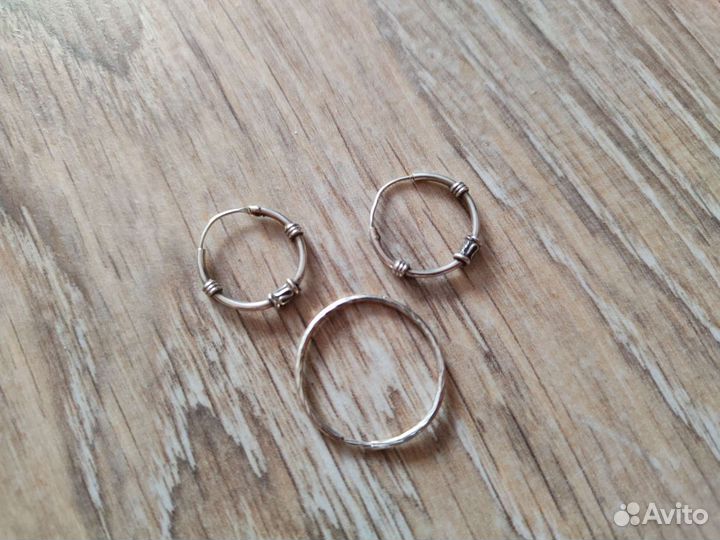 Серьги серебро