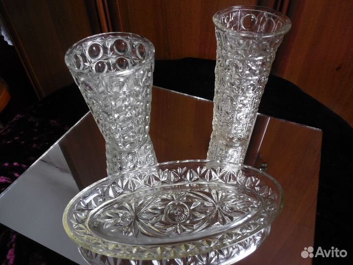 Ваза для цветов стекло СССР