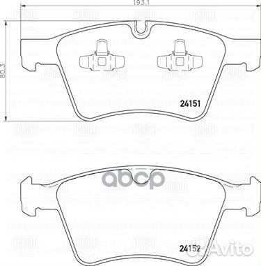 Колодки тормозные дисковые PF4280 Trialli