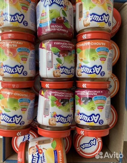 Детское питание пюре фруктовое Агуша фрукты