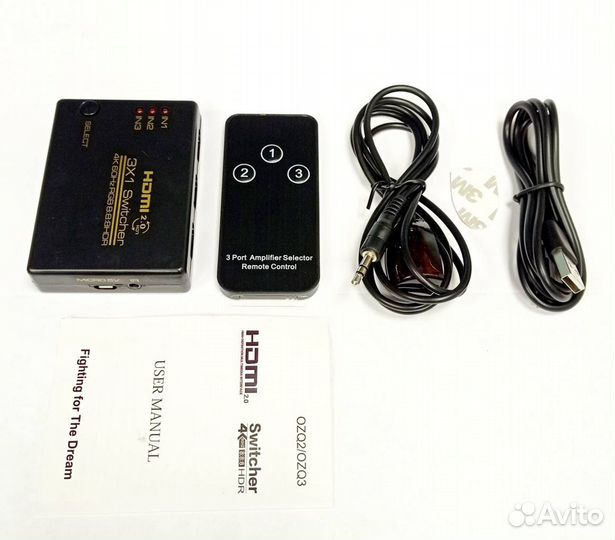 Hdmi Свитчер 3*1 ver. 2.0 с пультом ду