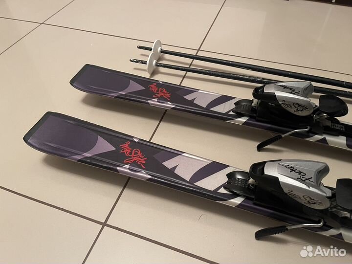 Горные лыжи женские fisher 155cm и палки 122cm