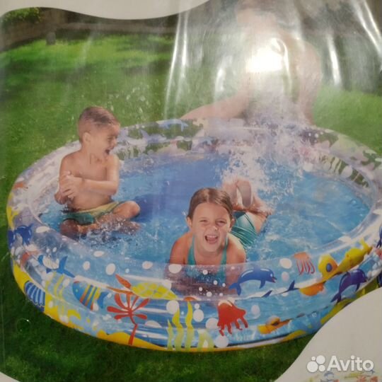 Надувной бассейн детский, размер 152см на 30см
