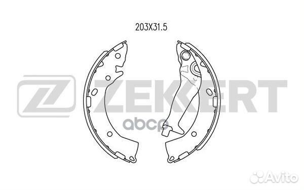 Колодки торм. бараб. задн. Hyundai Getz 02- (за