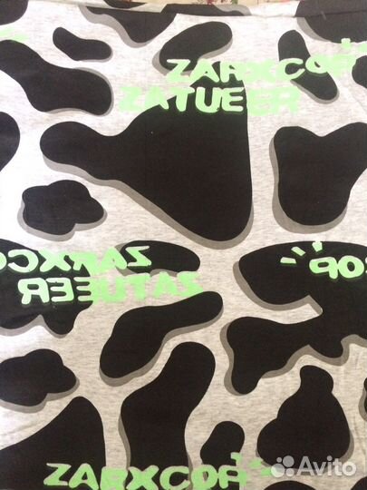 Ткань отрезы кулирки с принтом