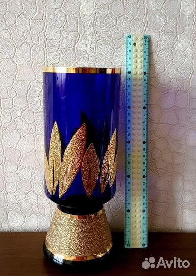 Ваза кобальтовое стекло