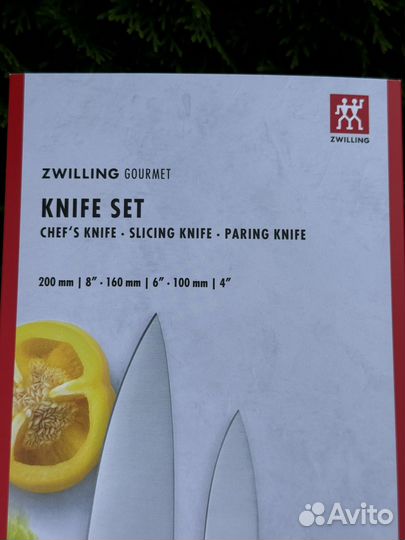 Набор ножей Gourmet, Zwilling 3 предмета