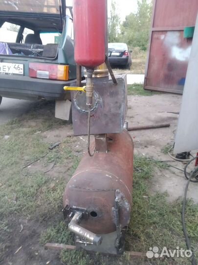 Буржуйка на дровах и масле с водяной рубашкой