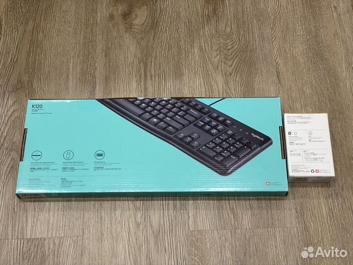 Клавиатура и мышь Logitech K120 + Pebble