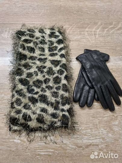 Перчатки кожанные женские