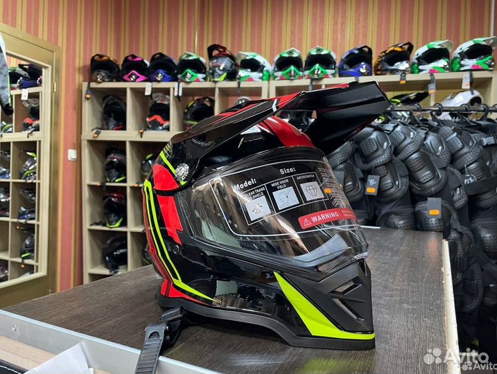 Кроссовый шлем для мотоцикла мотошлем на мото