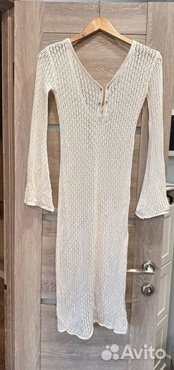 Платье вязаное женское летнее на пляж