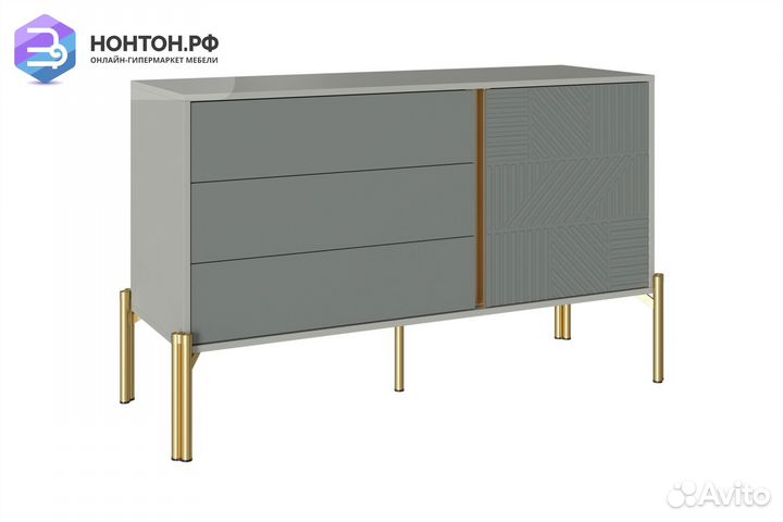Комод Омри шиншилла Серая / матовый лайт грей софт