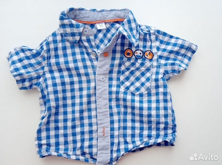 Рубашка для мальчика. Размер 9-12 мес
