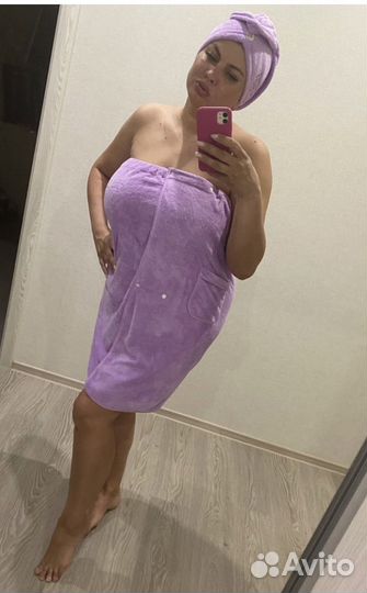 Полотенце банное с тюрбаном