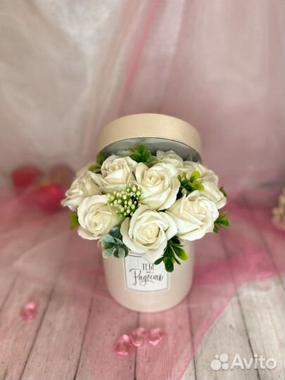 Букет для воспитателя из мыльных цветов