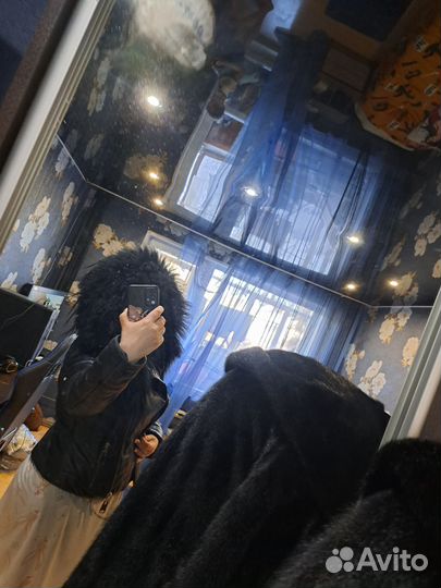 Куртка кожаная с ламой