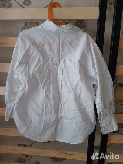 Рубашка белая в школу для девочки 128 134
