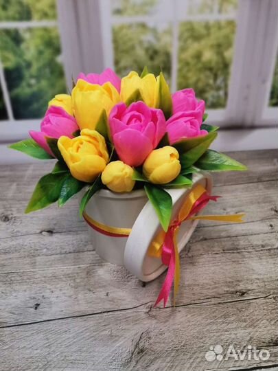 Букет тюльпанов из мыла