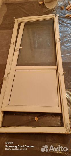 Пластиковая балконная дверь бу