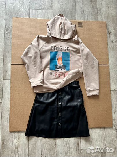 Кожаная юбка для девочки