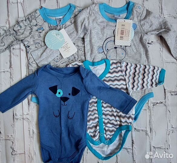 Пакет новых вещей для мальчика до 1 года