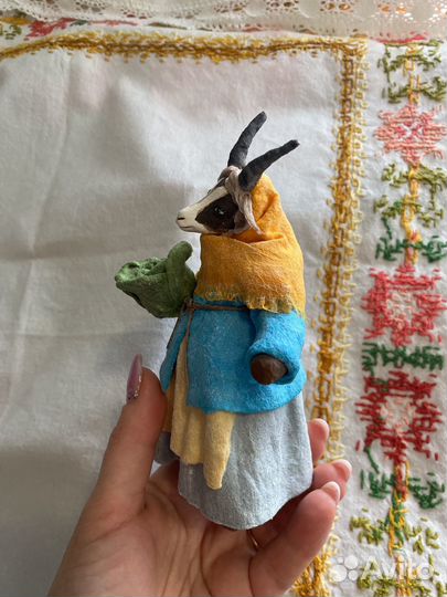 Ватная игрушка. Коза