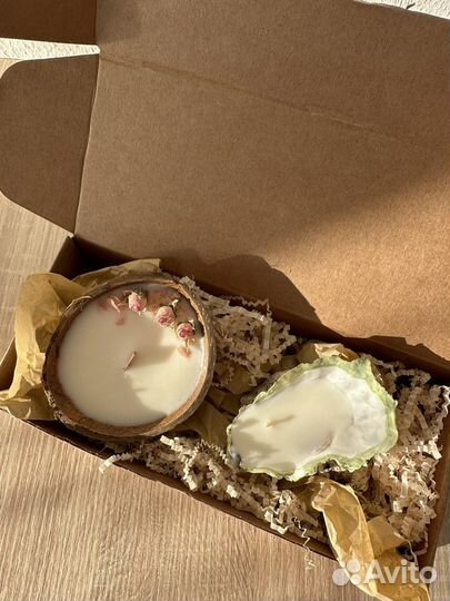 Подарочный набор свечей: кокос и устрица