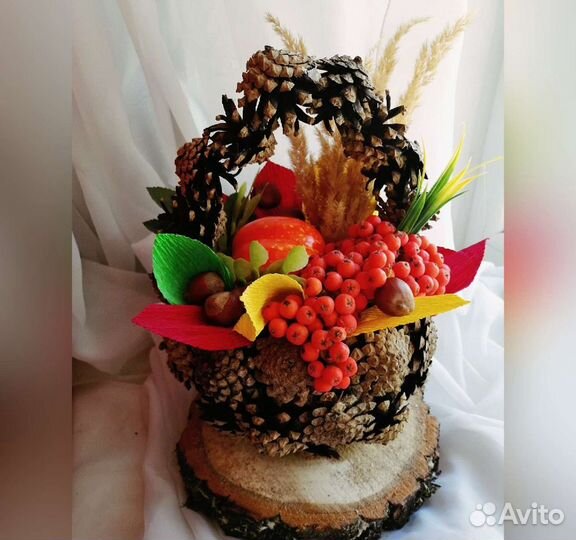 Осенняя поделка. Сова из природных материалов