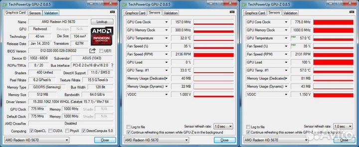 Нерабочая Asus HD 5670 512mb gddr5 128bit
