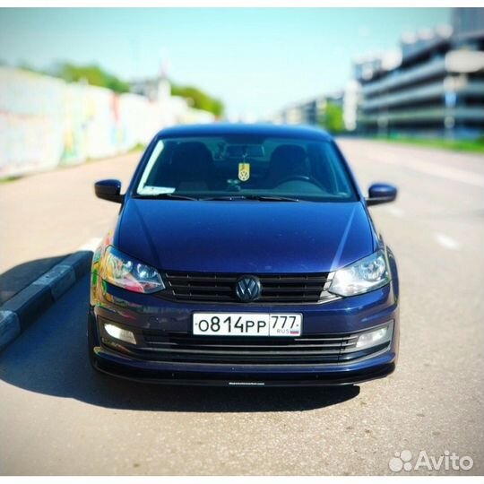 Сплиттер бампера Volkswagen Polo sedan