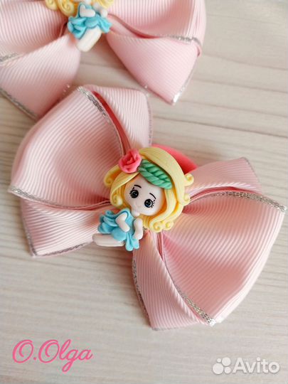 Бантики для волос ручной работы