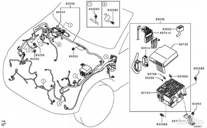 Проводка подкапотная Mitsubishi L200 4N15 2018